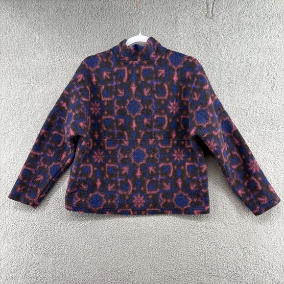 Xirena Caden Wool Blend Fleece Jacket Cozy Geometric Print Snap-T pullover XS - Picture 6 of 12